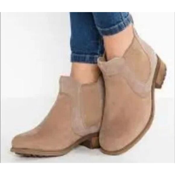 Ugg Bonham Caramel leather Chelsea boots Sherpa lined size 8 - Picture 14 of 14